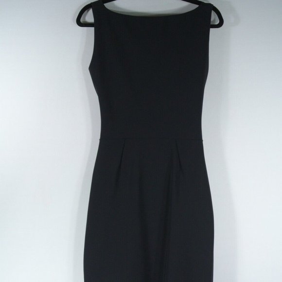 CHIARA BONI LA PETITE ROBE YASU SIDE WRAP KNOT BLACK SHEATH DRESS 46IT/ US 10 - Picture 6 of 8